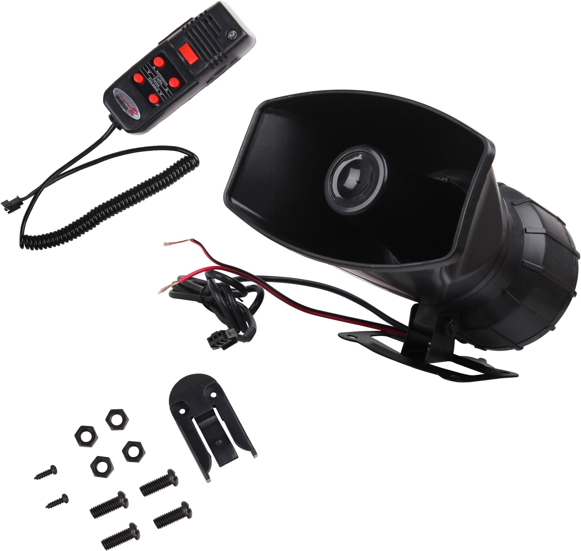 Asunflower® Car Amplifier Alarm Car Alarm Security System Automobiles Motorcycle Loudspeaker Megaphone Siren Speaker with MIC 12V 300db