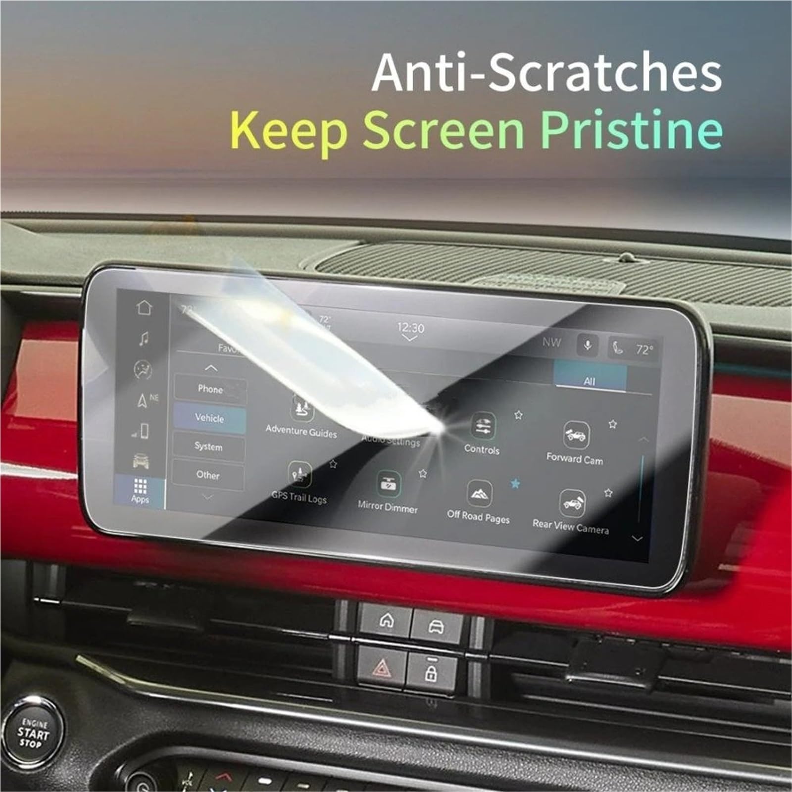 Proteggischermo In Vetro Temperato Per Fiat 600 / 600E 2024-2026 – Navigatore GPS Da 10.25 Pollici, Antiriflesso E Resistente Ai Graffi