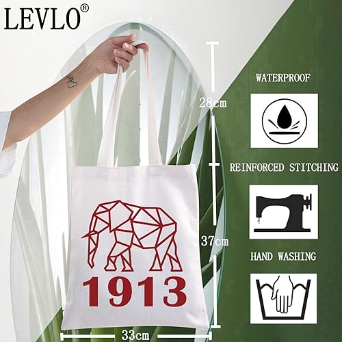 Miniatura 2 de LEVLO DST Hermandad Theta Cosmético Maquillaje Bolsa DST Elefante Hermandad Regalo Hermana Amiga Maquillaje Cremallera Bolsa Bolsa Para Hermanas