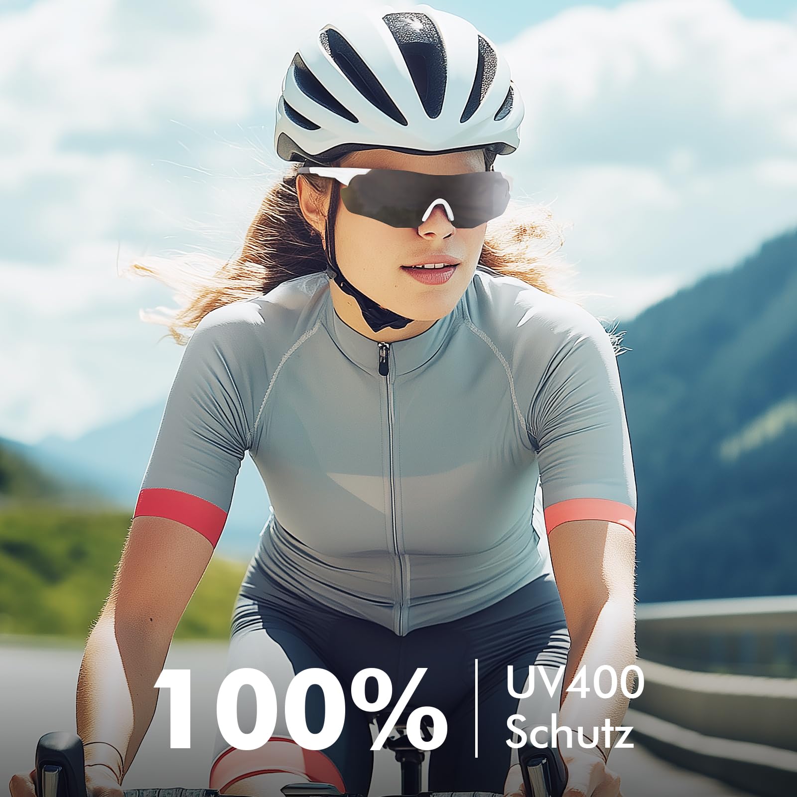 Gafas de ciclismo fotocromáticas para hombre y mujer, gafas deportivas con protección UV400 TR90, gafas de sol ultraligeras sin marco