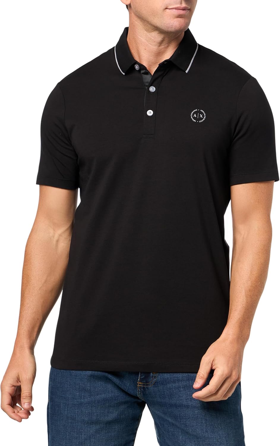 Armani Exchange Men's Slim Fit Stretch Cotton Jersey Polo
