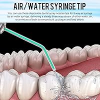 Vista 4 de Tondiamo Punta de jeringa de agua de aire dental, boquillas de pulverización desechables, puntas surtidas, arco iris, triple conector de jeringa