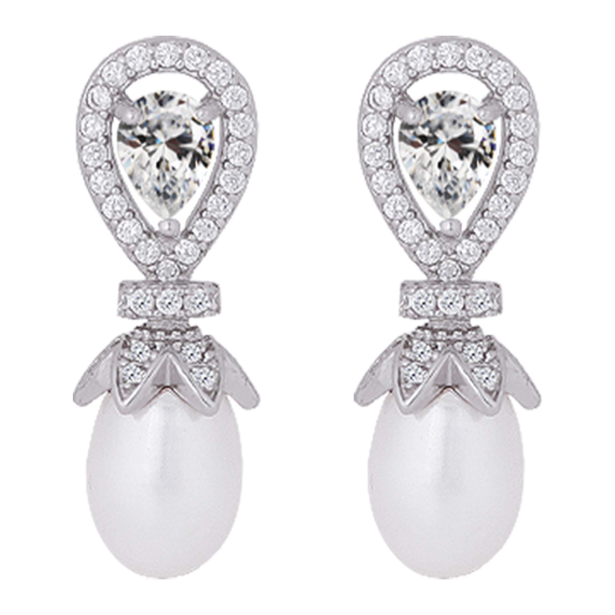GIVA 925 Silver Zircon Pearl Drop Earrings | Gifts for Girlfriend, Gifts for Women and Girls |With Certificate of Authenticity and 925 Stamp | 6 Month Warranty* (B08VJ4BQFX) Amazon Price History, Amazon Price Tracker