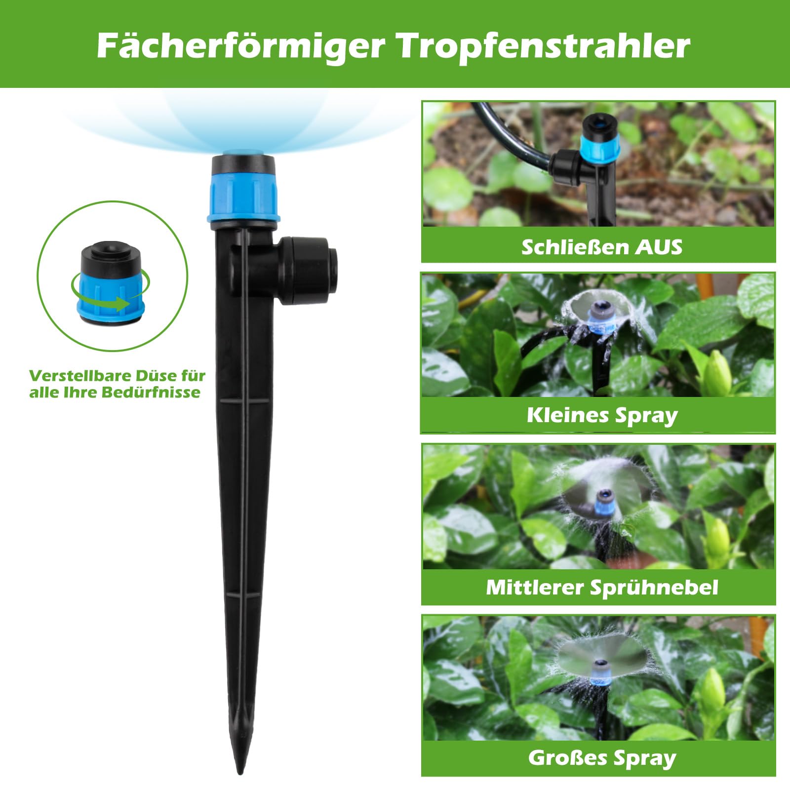 Bewässerungssystem Garten,16M+5M DIY Micro Drip Bewässerung Kit Automatische Garten Bewässerung Tröpfchenbewässerung Misting Kühlsystem für Landschaft Gewächshaus Topfpflanzen