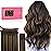 WENNALIFE Wire Hair Extensions (Increase 50% Lifespan) Real Human Hair 12 inch 100g Balayage Dark Brown to Chestnut Brown Remy Real Hair Extensions Invisible Wire Human Hair Fish Line