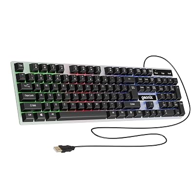 GEONIX Cruiser K5, Wired Gaming Keyboard, 104 Keys, 1.5m Cable, 12 Multimedia Keys