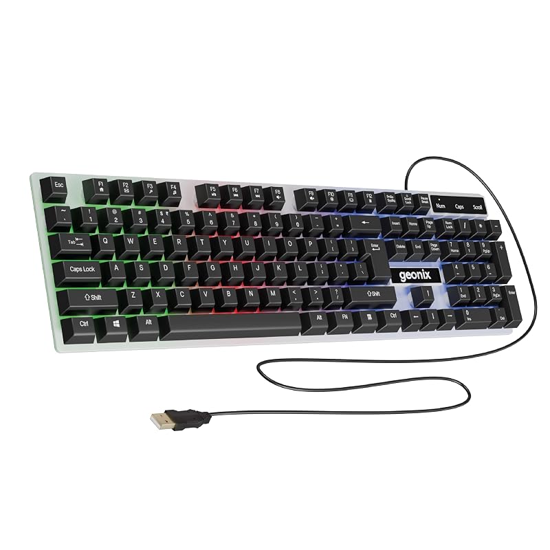 GEONIX Cruiser K5, Wired Gaming Keyboard, 104 Keys, 1.5m Cable, 12 Multimedia Keys — image 1 of 4