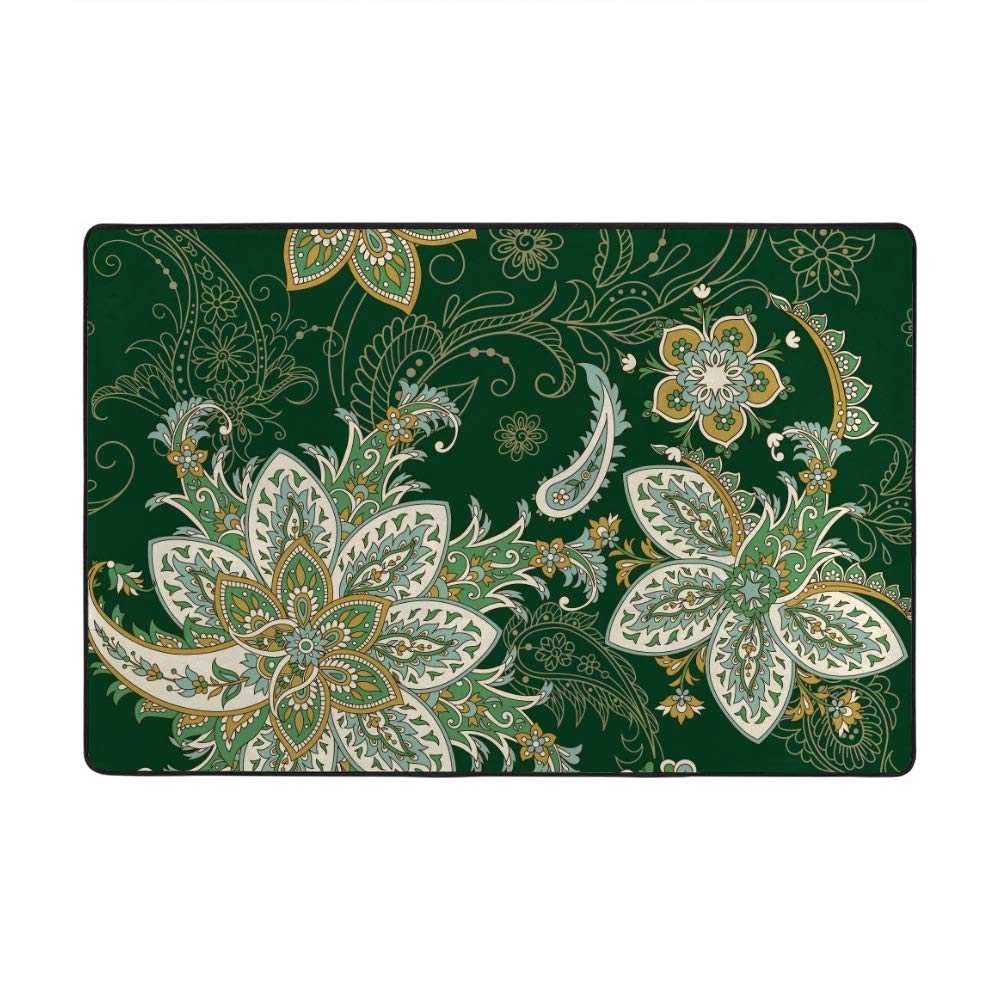 Grand tapis de salon velours 63 x 48 inch - Tapis corail en polyester coton stretch pour maison