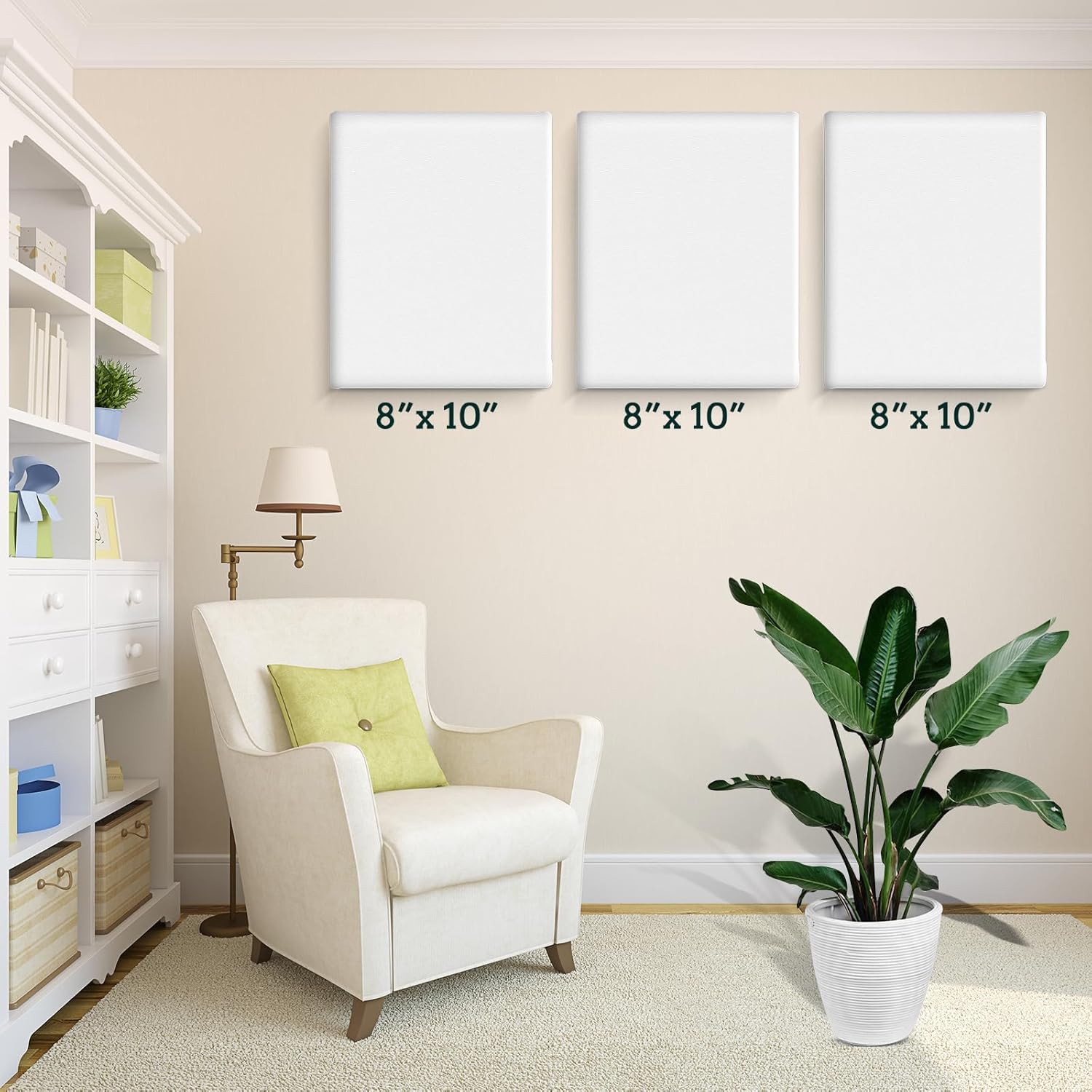 ESRICH 40Pack Stretched Canvas for Painting 8x10, Blank White Canvases for Painting - Primed Cotton, Art Canvases for Oil, Acrylic & Watercolor Paint. - Image 6