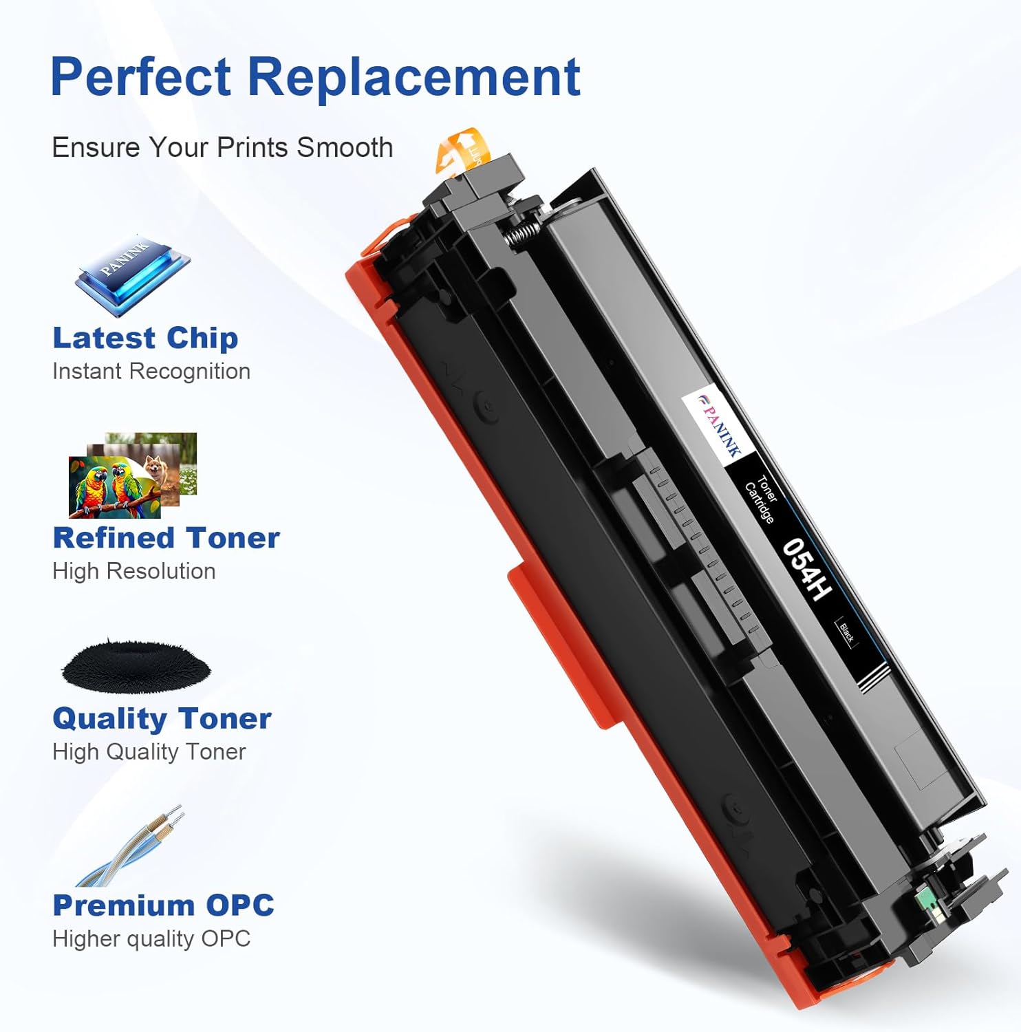 Compatible 054 054H Black High Yield Toner Cartridge Replacement for Canon 054 054H CRG-054 Toner for Canon Color ImageCLASS MF644Cdw MF642Cdw LBP622Cdw MF641Cw MF644 MF642 Printer(2 Black)