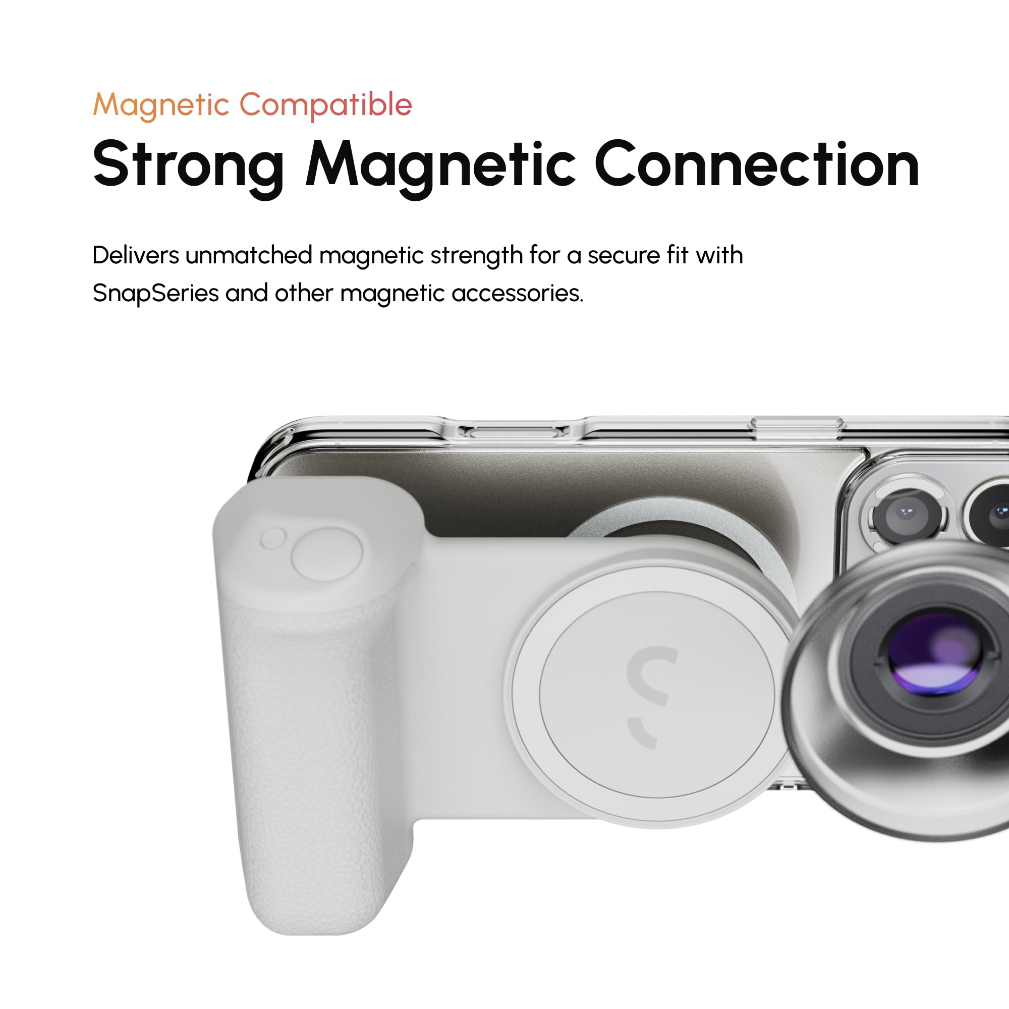 ShiftCam Custodia per fotocamera compatibile con iPhone 16, supporto per obiettivo integrato, custodia magnetica, per scattare foto mozzafiato istantaneamente (trasparente, iPhone 16 Pro Max)