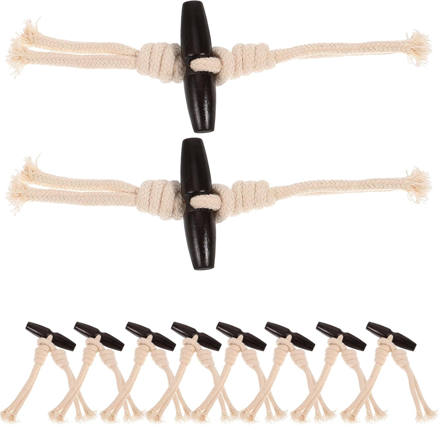 Amazon.com: EXCEART Retro Decor 10 Pairs Decor Wood Cardigan Fastener ...
