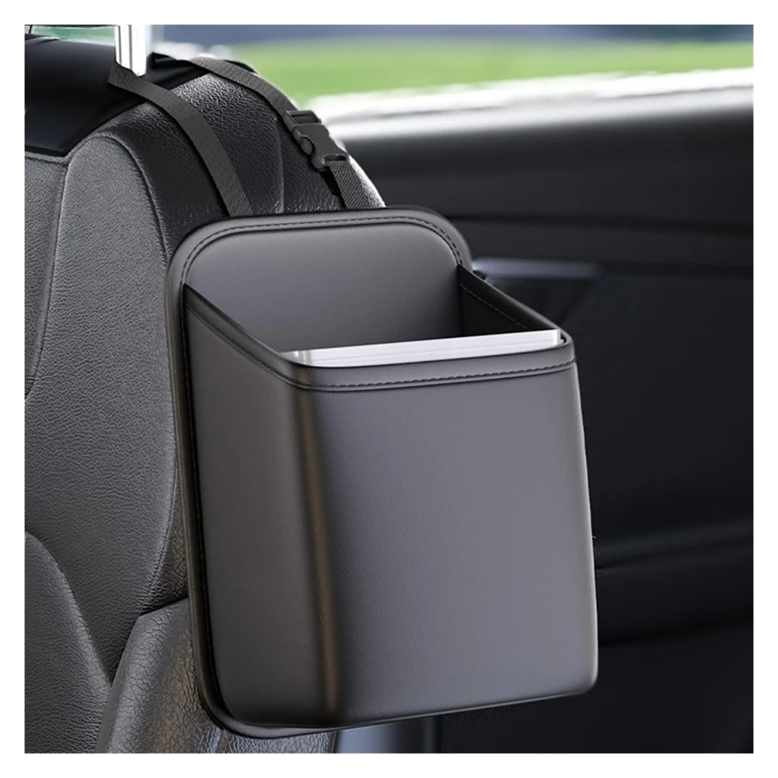 Auto Mülleimer Hängender Aufbewahrungsbehälter Für Die Autositzlehne, Multifunktional Mini Autos Mülleimers | Großraum-Organizer und Mülleimer für den Autoinnenraum(1pc brown)