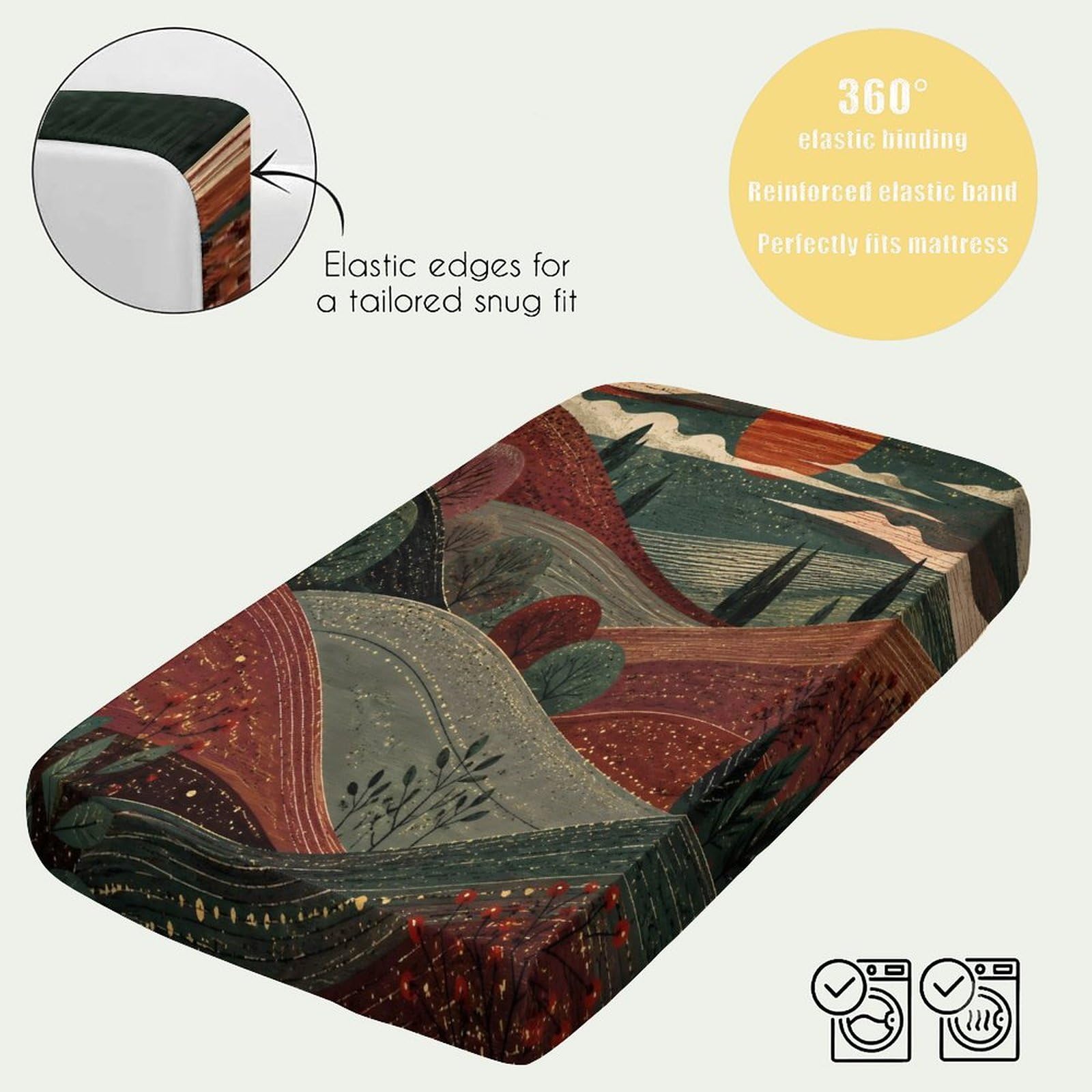 Landschaft Design Spannbettlaken Set Jugendzimmer Stil