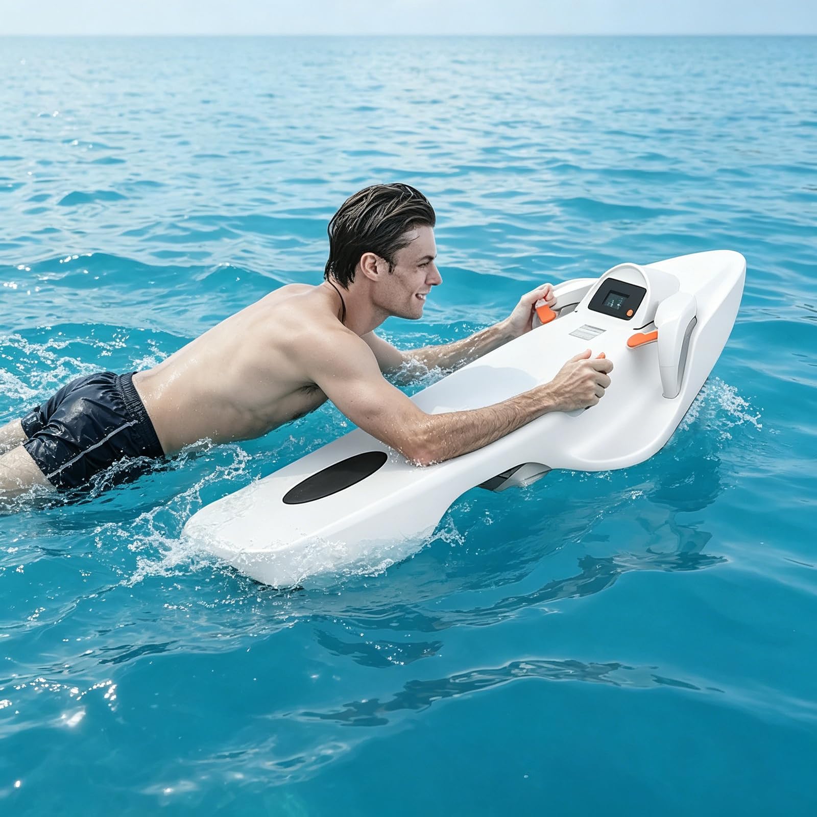 Ultra-tragbares Elektro-Surfbrett, 60–120min – Funktioniert als motorisiertes Surfbrett, Unterwasser-Taucherroller und elektrisches Wakeboard, 2 Geschwindigkeitsmodi, bereit für Strand, Wasserpark