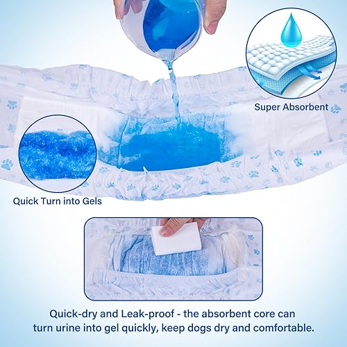 Miniatura 4 de Pet Soft Envolturas desechables para perros pañales desechables para perros machos cachorros marcando incontinentes 12-72 unidades