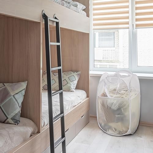 Miniatura 108 de Cesta de malla desplegable para ropa sucia con asas duraderas - Cesta plegable portátil para dormitorio, baño y viajes (azul, paquete de 3 unidades)