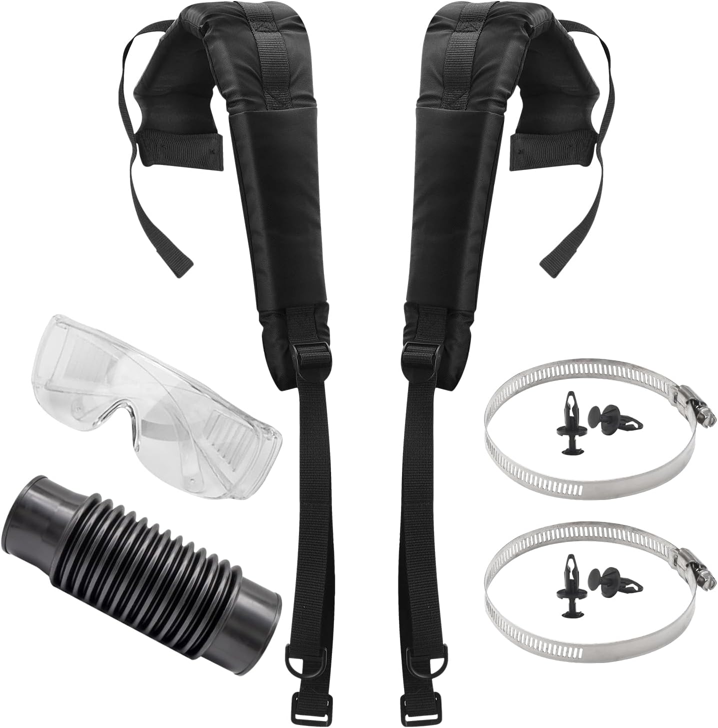 E164000090 Flexible Tube and P021046660 Back Pack Harness Kit Compatible with Echo Back Pack Leaf Blower, Fits Model PB-770H PB-770T PB-760LNH - Includes goggles