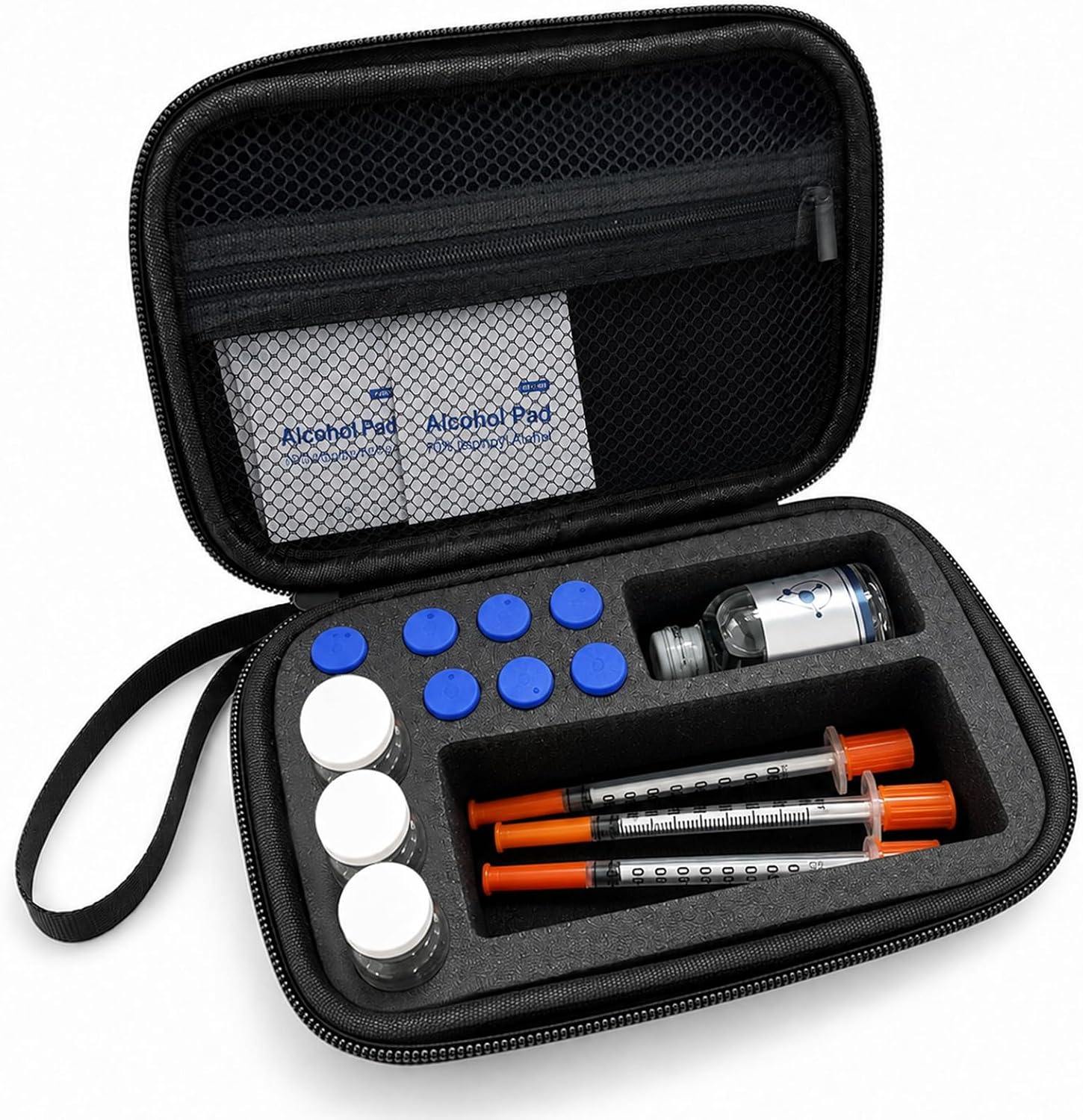 Peptide Case for Fridge and Travel 11 Slots Multi-Size