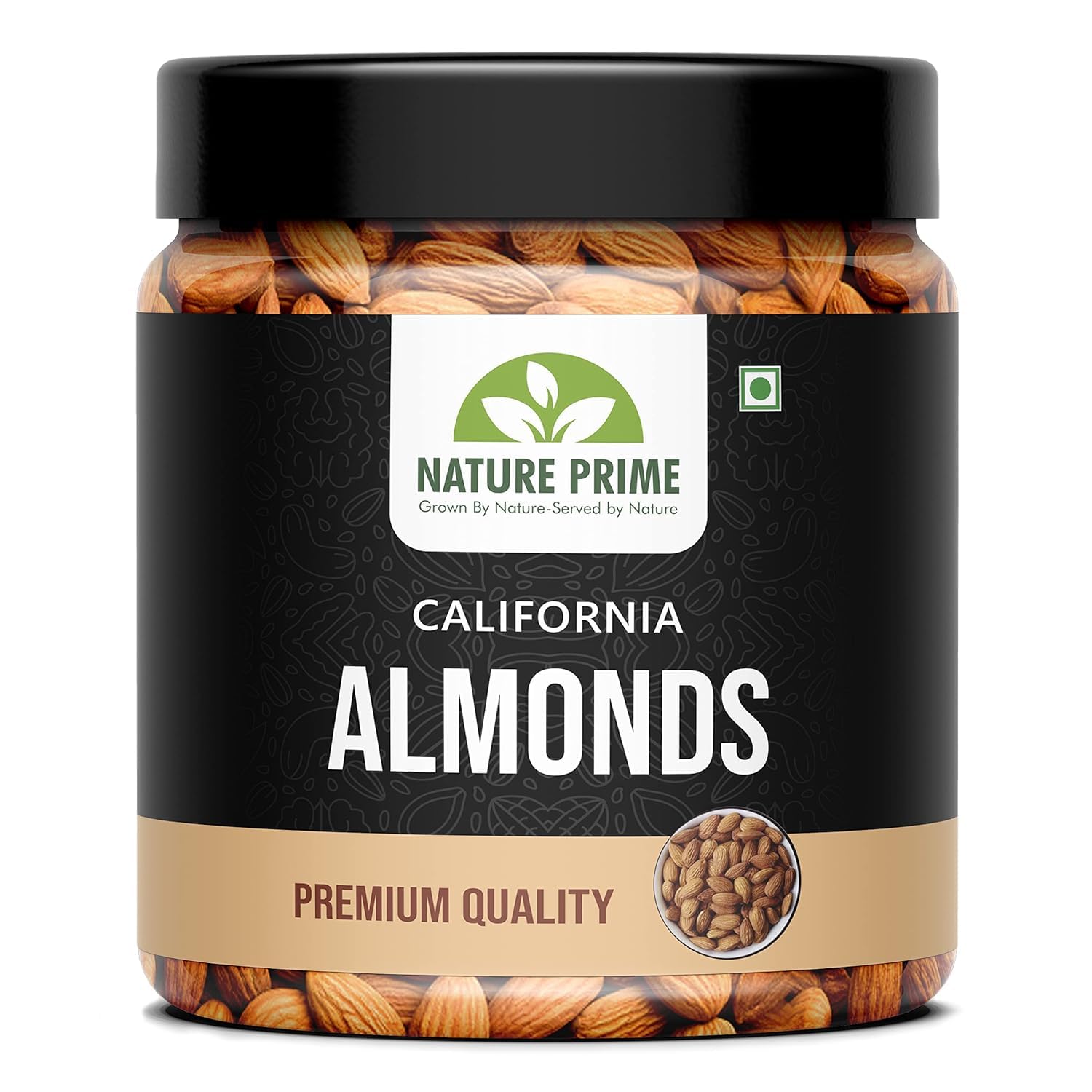 Nature Prime 100% Natural Premium Californian Almonds 500 GM | Rich in Fiber and Protein| Value Pack Pouch-image-8