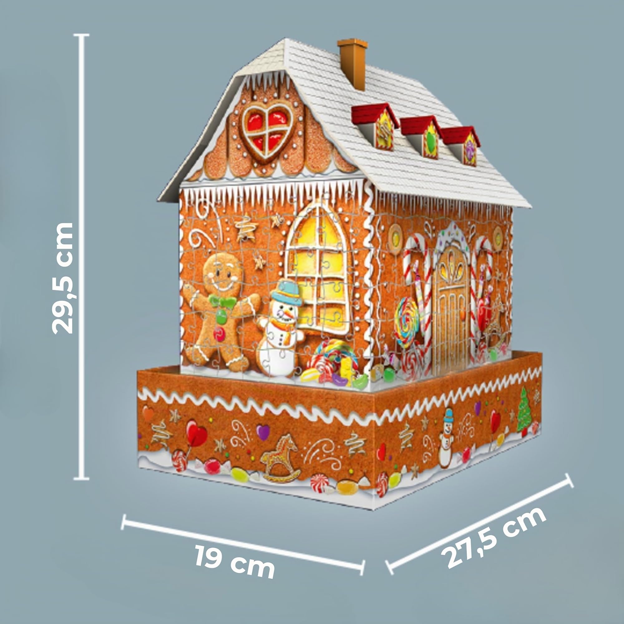 Ravensburger - Puzzle 3D Casa de Jengibre LED 257 Piezas, +8 años