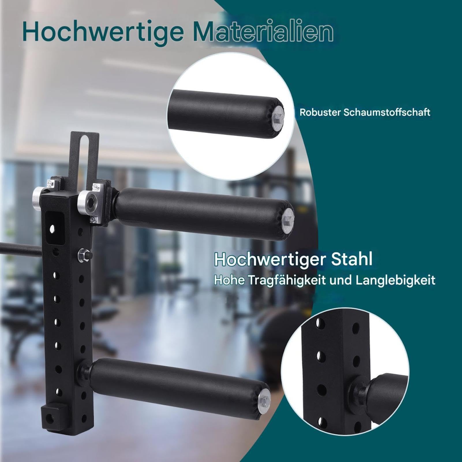 Beinstrecker und Curler Verstellbarer Beinstreckeraufsatz Beinbeuger Gerät im Sitzen Maximale Gewichtskapazität 120kg für das Training der Beinmuskulatur (18mm/26mm)