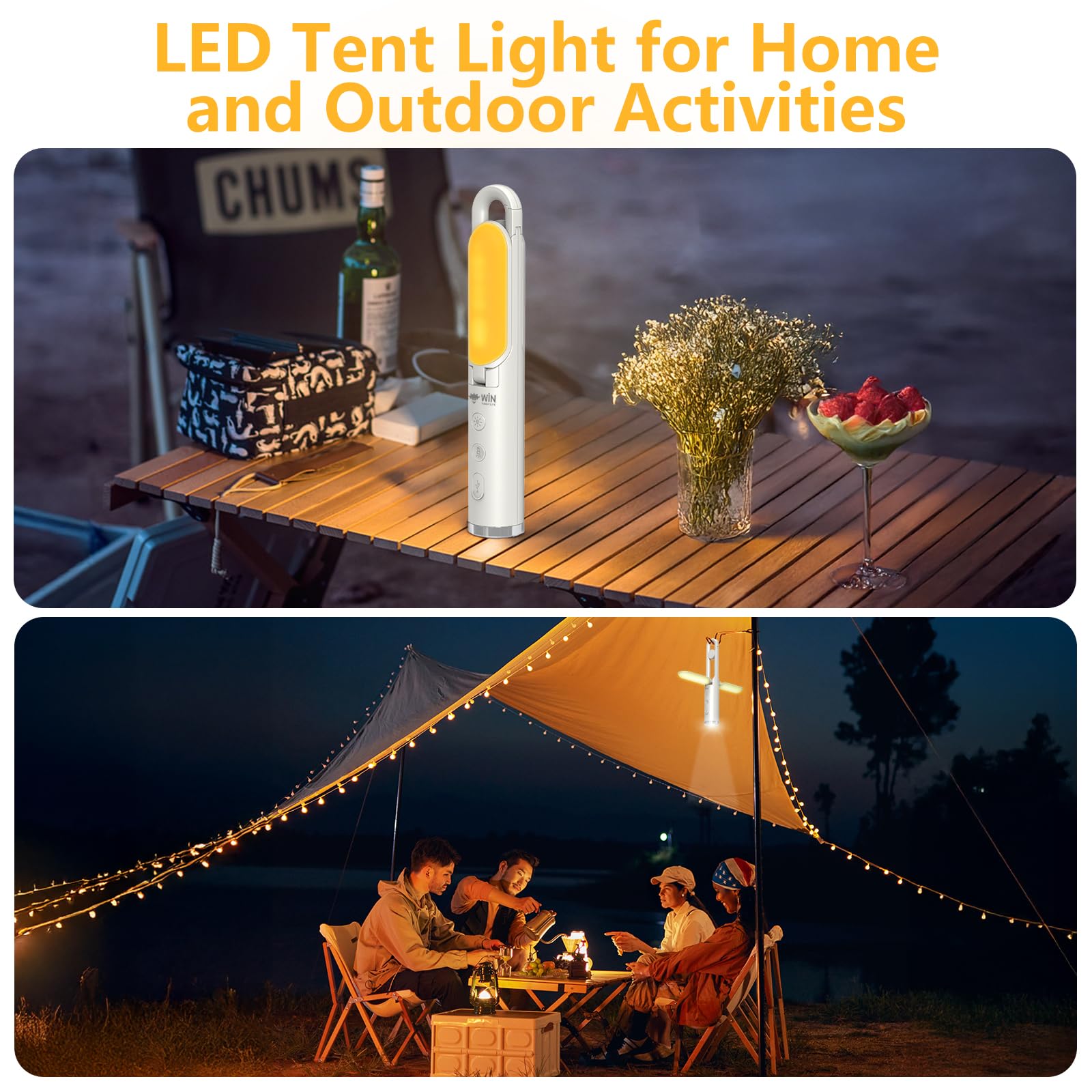 Lanterna di campeggio del LED, luci di campeggio della lanterna ricaricabile, luci di emergenza della lanterna del LED per la casa