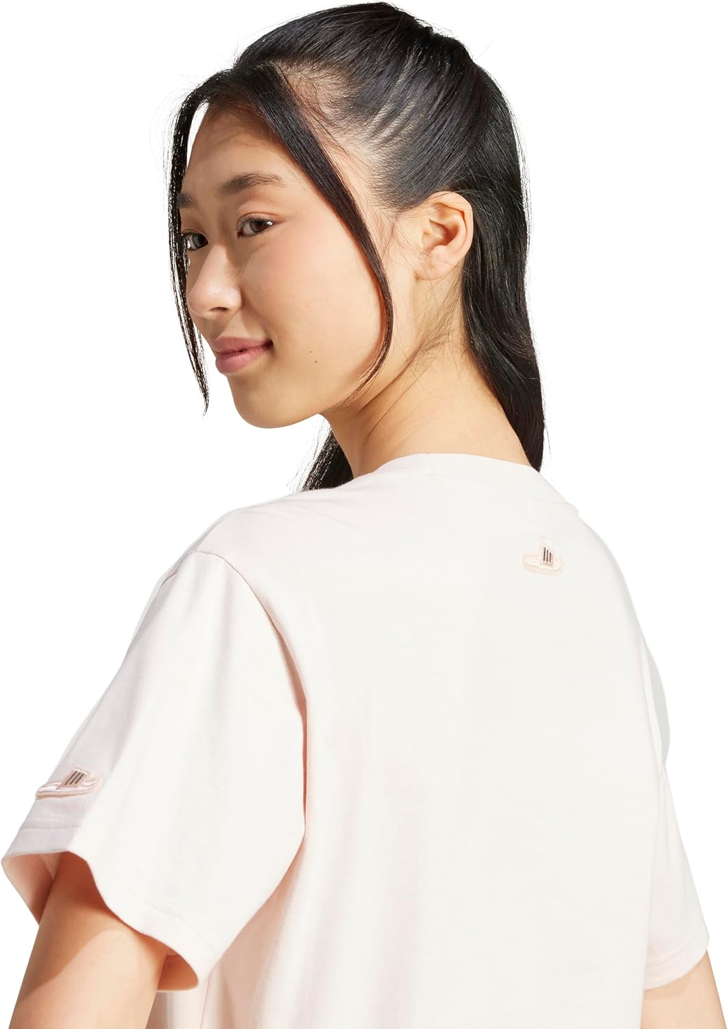 Adidas Women's Lounge Slides Graphic Sportswear T-Shirt, Wonder Quartz, Large - Image 5