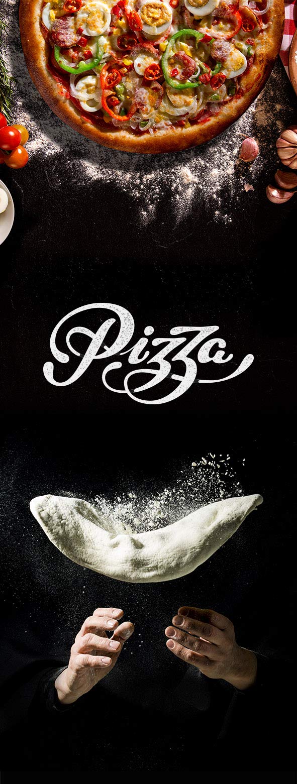 MEGADECOR - Adesivo decorativo in vinile per frigorifero, speciale privo di bolle, fondo per pizza