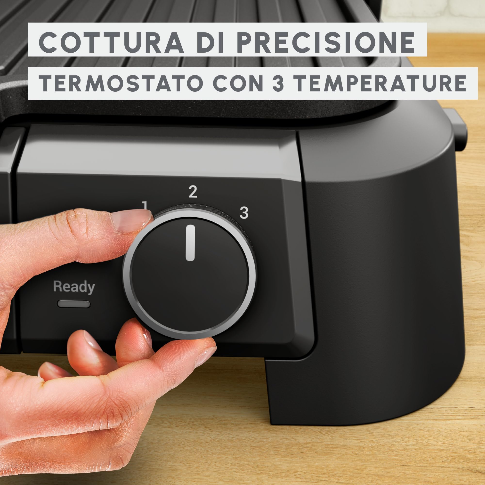 Moulinex SuperGrill 3 in 1, Modalità Griglia a Contatto, Barbecue e Modalità Forno, con Termostato Regolabile, Facile da Pulire, Design Salvaspazio, Riscaldamento Rapido, GI510D