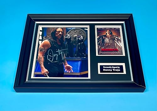 Miniatura 5 de Danny Trejo - Foto firmada en marco de madera de lujo hecho a mano y certificado de autenticidad de miembro de AFTAL Autenticidad Película Película