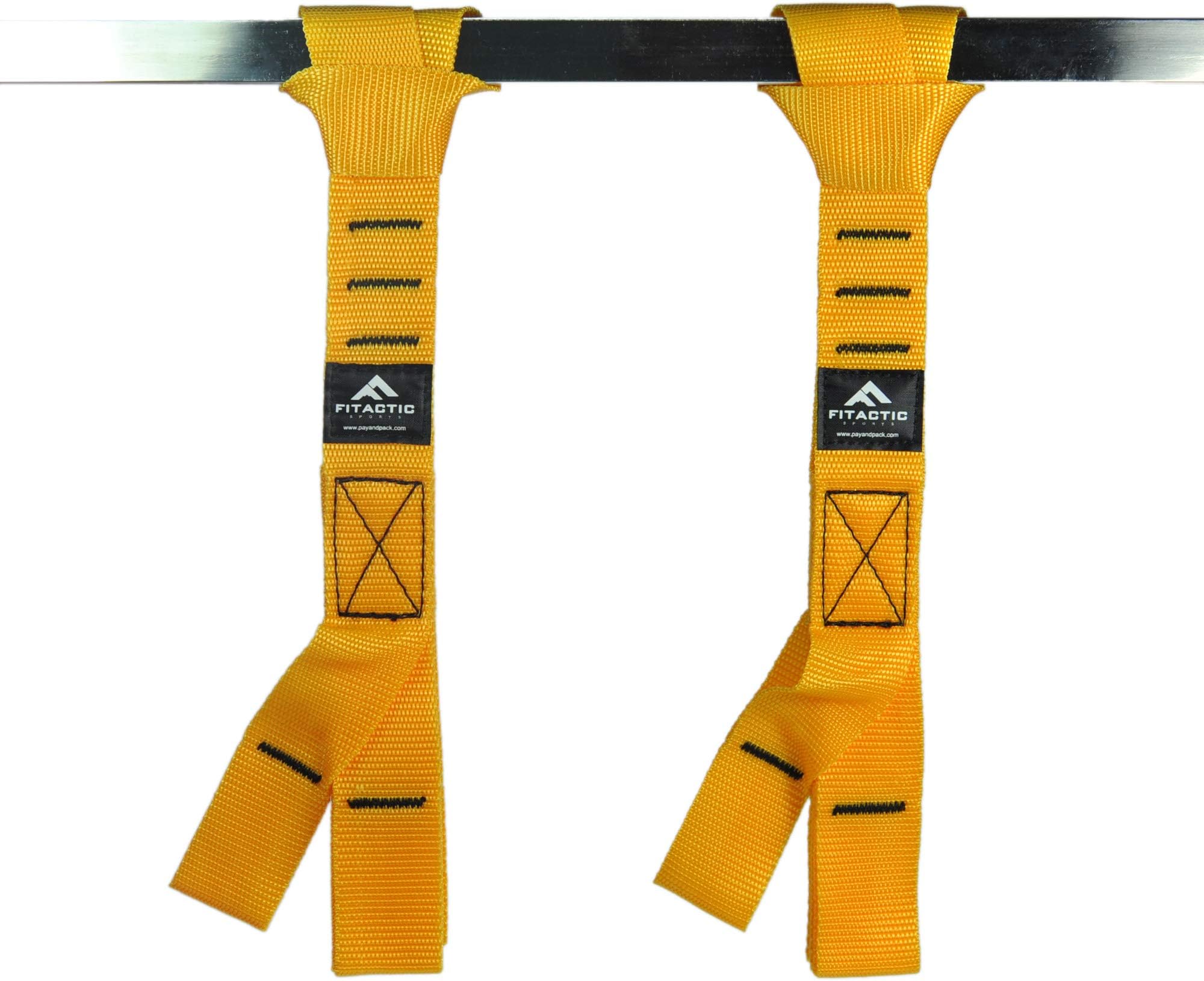 FITactic 1 Pair Eagle Loop Grips for Finger Thumb Hand Wrist Forearm Strengthening Training (Yellow)