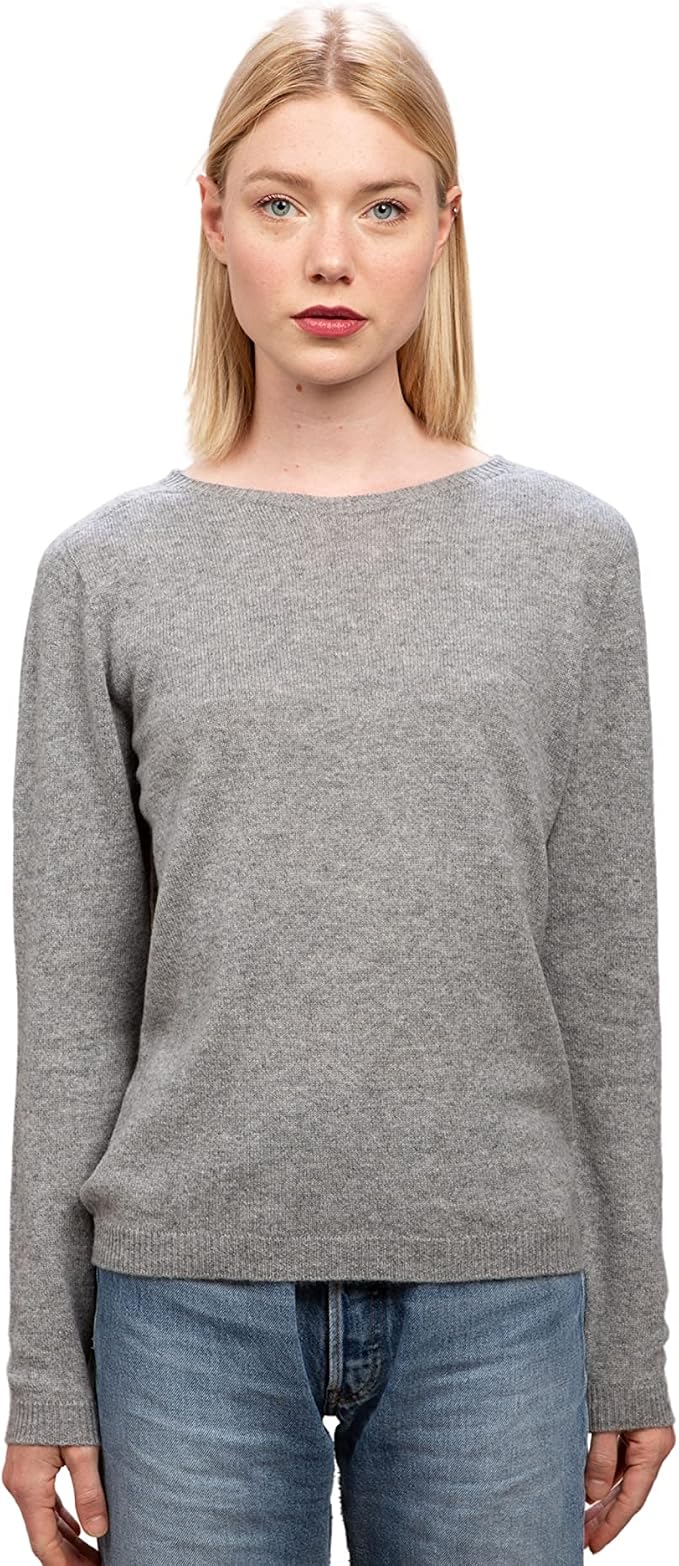 Maglia donna cashmere seta dolcevita manica lunga grigio - 1st American  Cashmere Milano