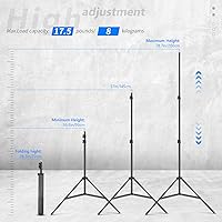 Vista 2 de Neewer Soporte de luz para fotografía, 3-6.6ft/92-200cm Soporte de trípode resistente ajustable para reflectores, softboxes, luces, paraguas