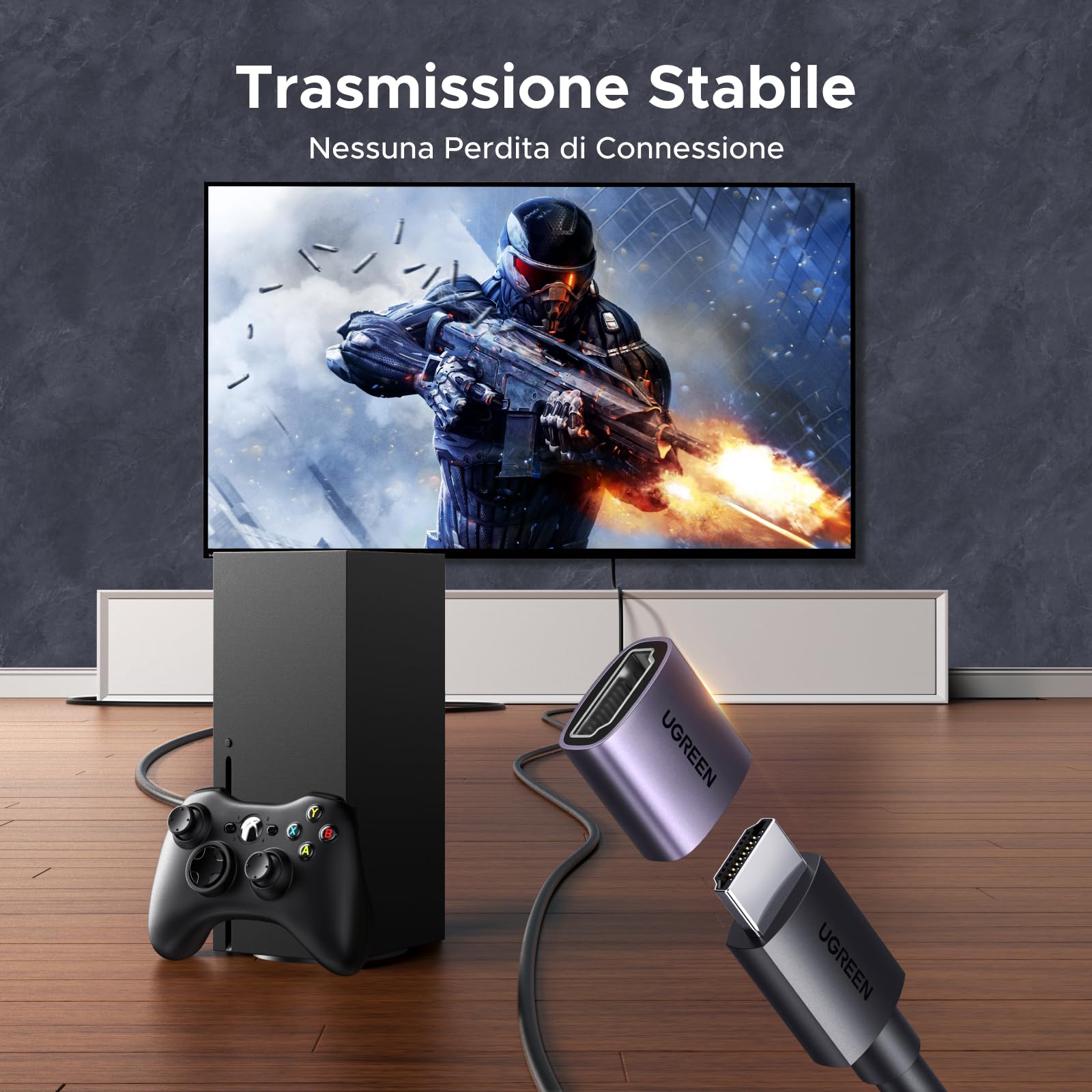 UGREEN HDMI Connetore 2.1 8K 10K 60Hz Adattatore Femmina HDR Supporta eARC 3D Compatibile con Mac mini M4 Pro PC HDTV, 2Pcs