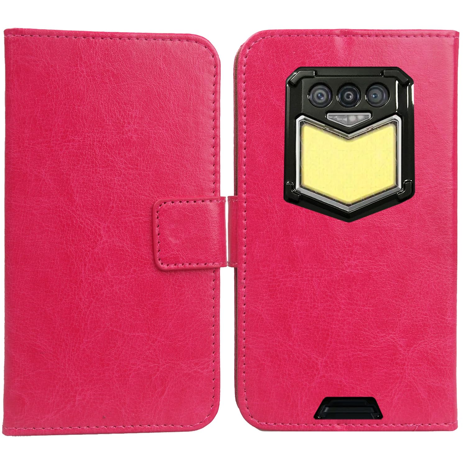 Lankashi Premium Custodia Portafoglio in PU Pelle Supporto Caso Guscio Protettiva Cover Flip Skin Case per Oukitel K13 PRO 6.41 (Rosa