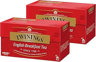 كيس شاي عصام بنكهة الإفطار الإنجليزي من تواينينجز، عبوة 2 × 50 جم