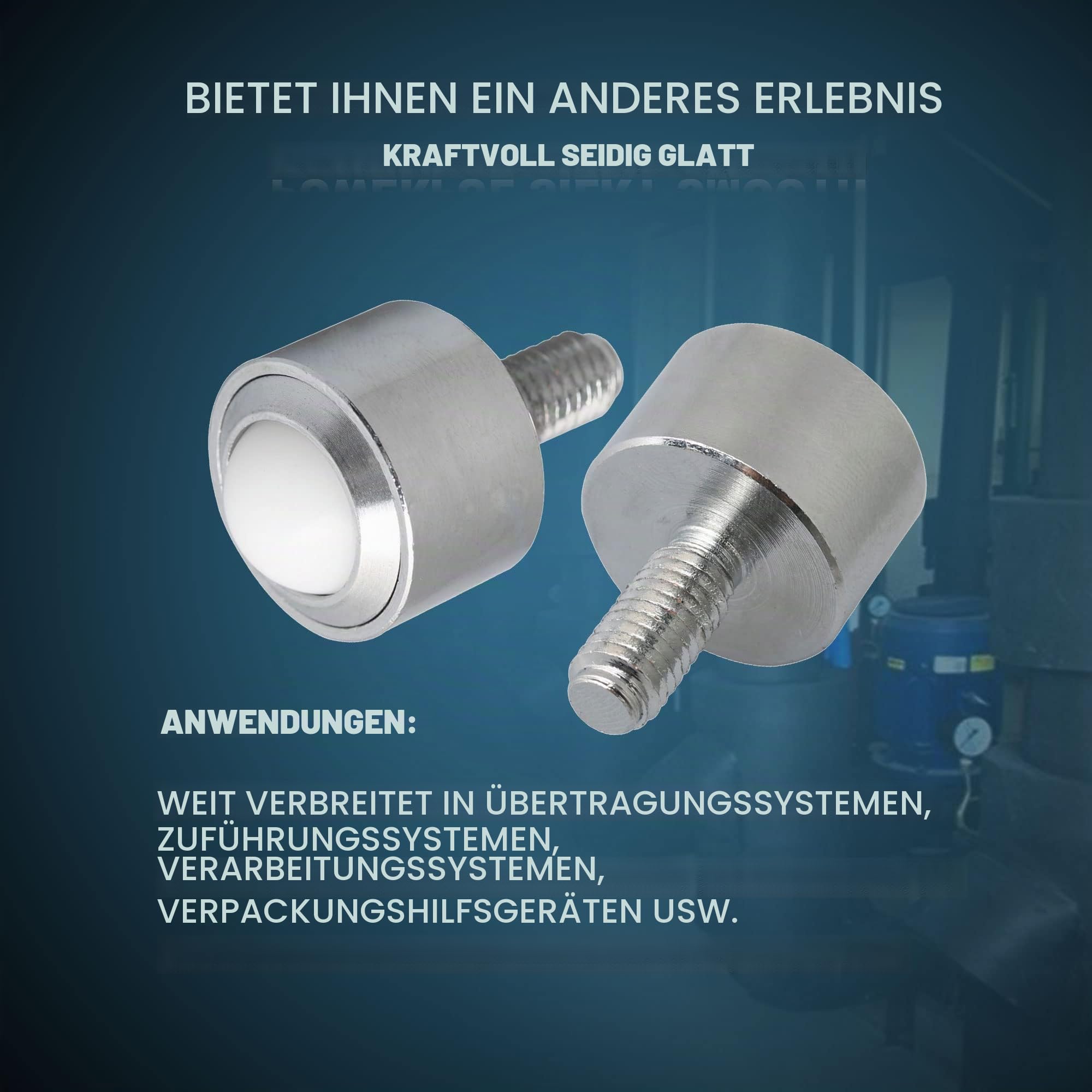 6 Stück Nylon Kugellager 1,5 cm 45,9 kg Tragkraft