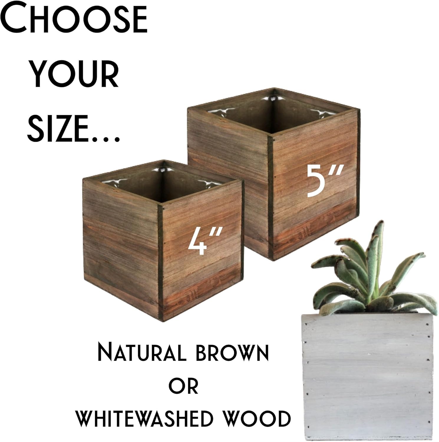 Personalized Tree Heart Wood Planter Box – Custom Initials, Wedding Date, Gift for Couples, 5th Anniversary, Engagement