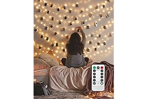 LECLSTAR 50 LED Photo Clips String Lights: Capture Memorable Moments for Teen Girls