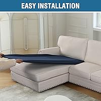 Vista 453 de H.VERSAILTEX 2025 New Sectional Couch Covers 8 Pieces Stretch Sofa Covers for Sectional Sofa Set Separate L Shaped Couch Cover for Both Left/Right