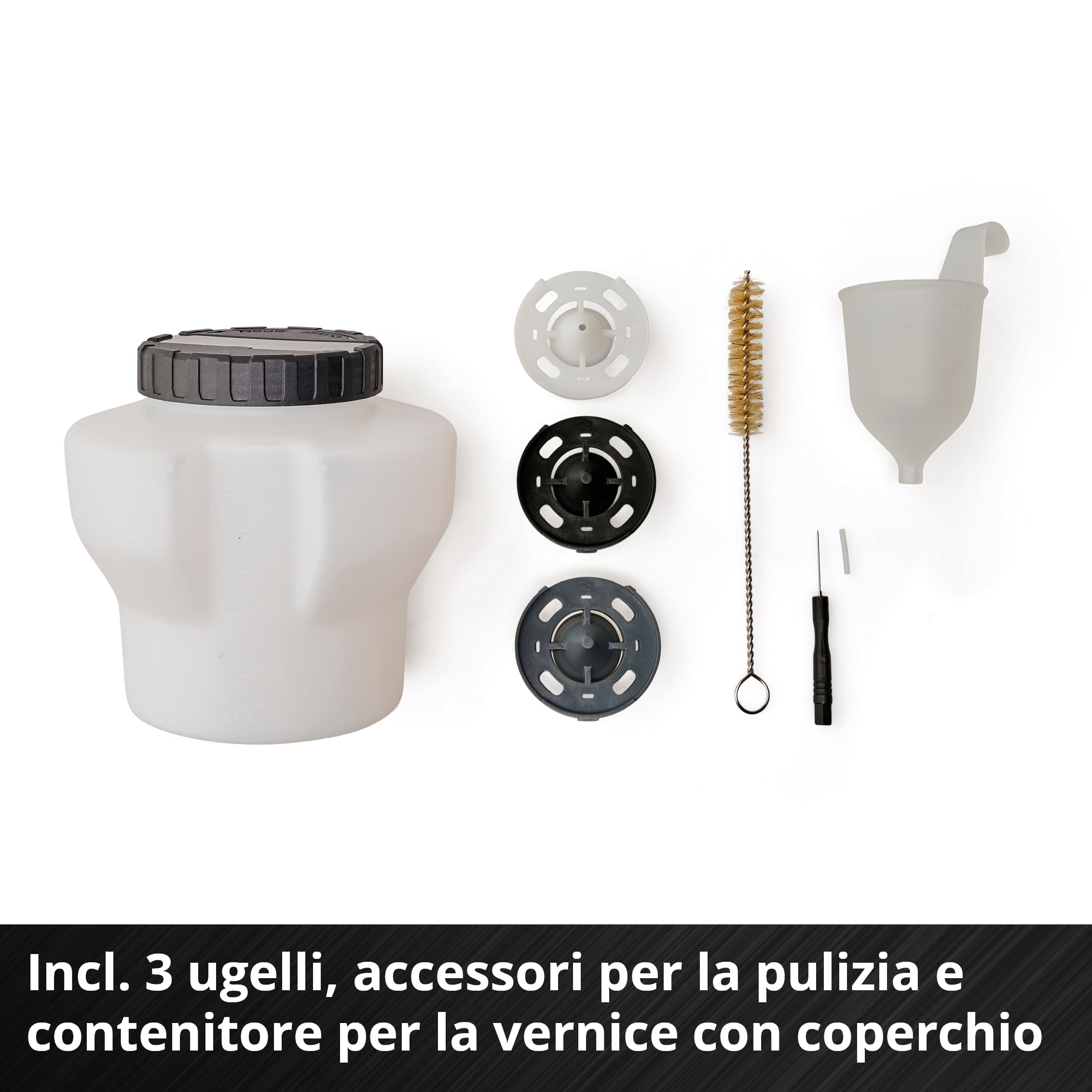 Einhell Sistema di verniciatura a spruzzo TE-SY 18/90 Li-Solo Power X-Change (18 V, portata 1000 ml/min, contenitore 1200 ml, quantità regolabile di aria/vernice, incl. accessori, batteria esclusa)