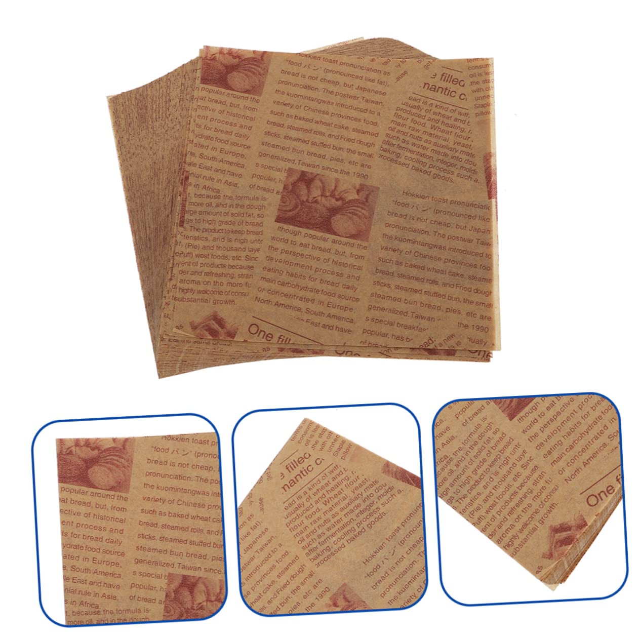 Papel de Pergamino para Hornear 38x28 Cm 200 Piezas Papel | Antigrasa y Antiadherente, Hojas para Horneado y Envolver Pan, Formato Práctico