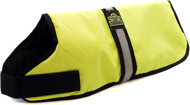 Outhwaite Hi-Vis Padded Dog Coat, 26-Inch, Yellow