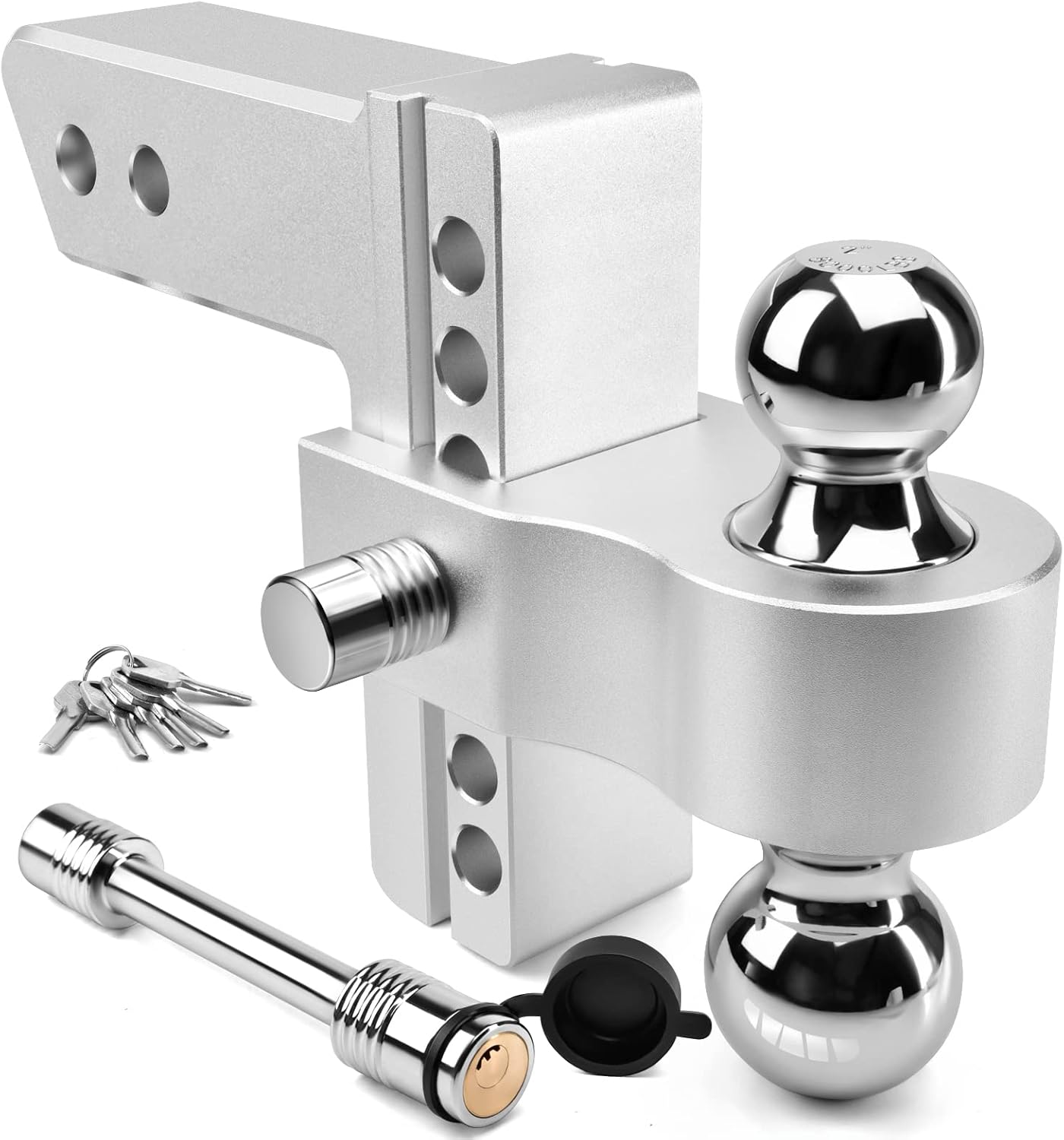 Tlvuvmo Adjustable Trailer Hitch, Fits 2.5'' Receiver, 6Inch Drop/Rise