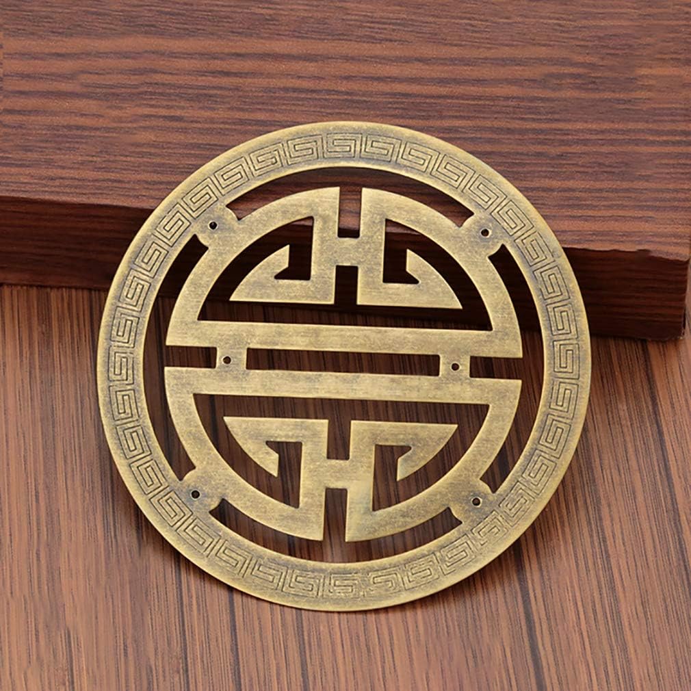 4 Pcs Antique Brass Decorative Round Corner Protectors, Wooden Jewelry Box Cabinet Drawer Copper Accessories