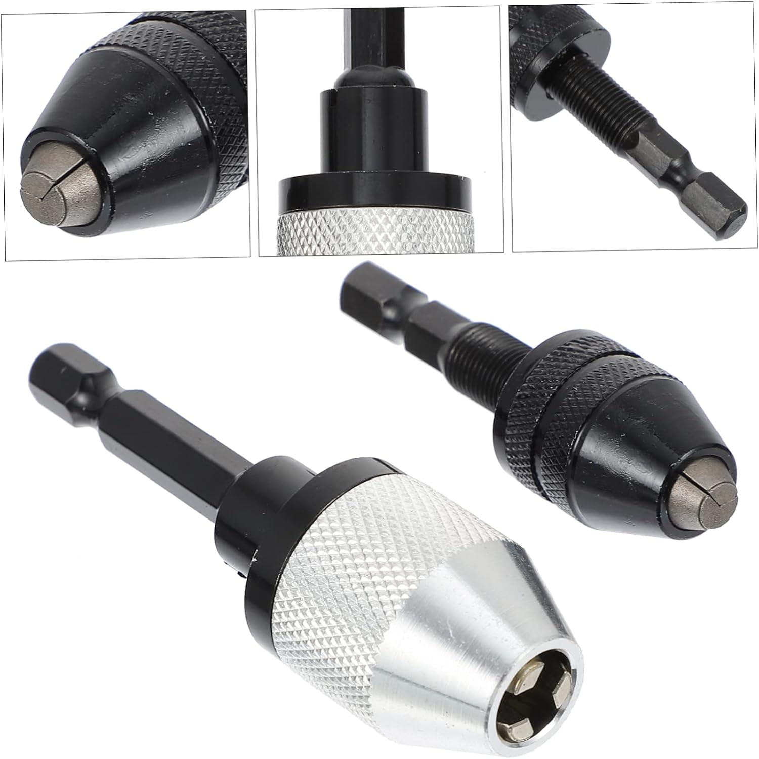 2pcs Drill Chuck Adapter Durable Drill Bit Tool for Easy Installation Garages Offices and Homes Compatibility