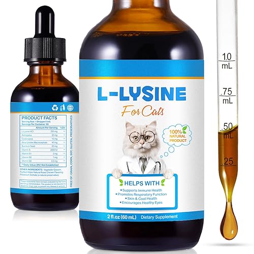 L-Lysine for Cats 60mL – Supports Immune Health, Improves Respiratory