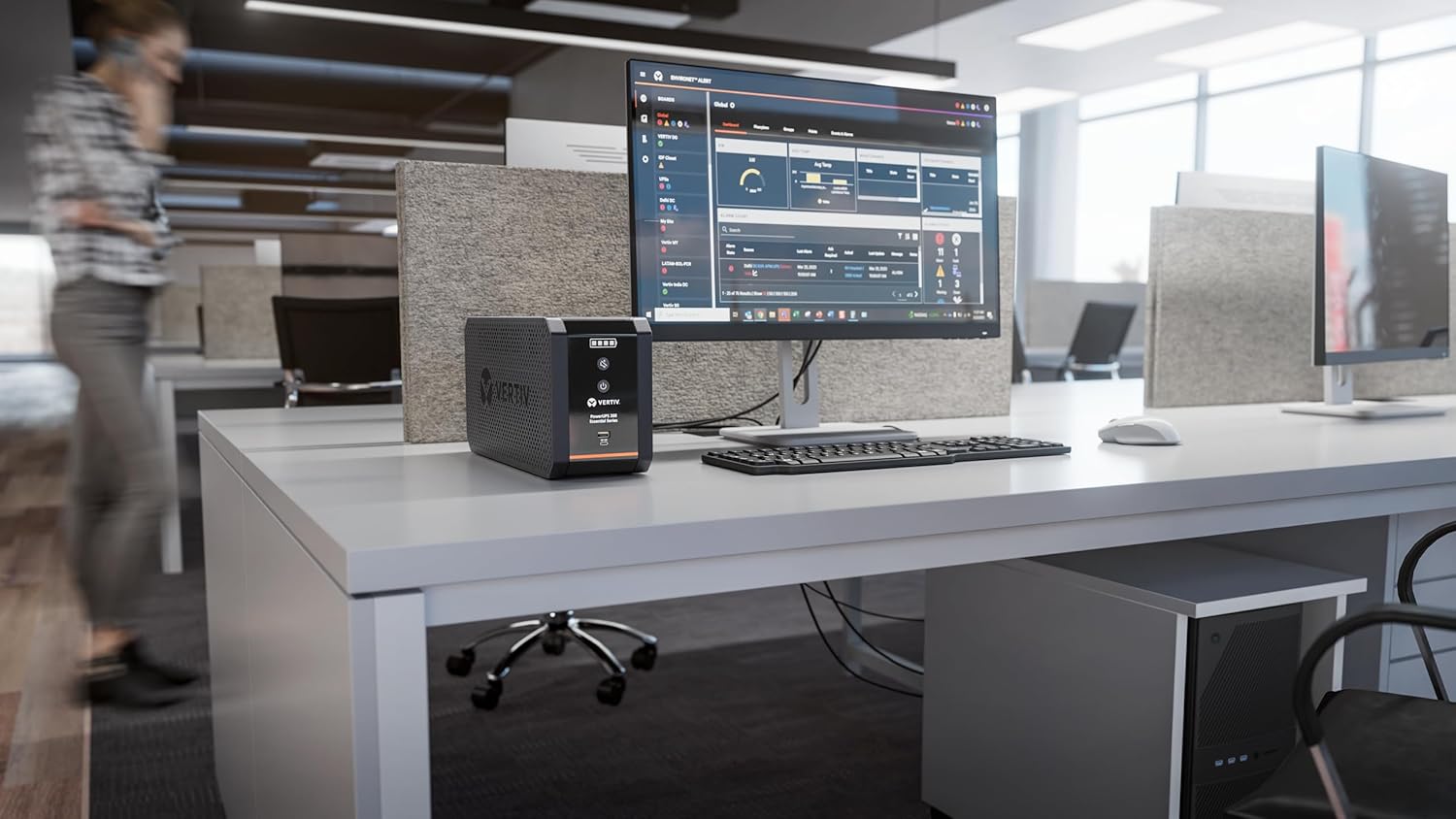 Vertiv Liebert PowerUPS 200 Essential, PSA6E-800LVT, Line Interactive UPS 800VA/450W, Battery Backup & Surge Protector, AVR, 4 Outlets, USB C+A Charging, 3 Year Warranty