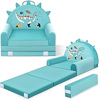Vista 13 de Crown - Sofá cama para niños con funda extraíble lavable y respaldo de Magic-Tape - Silla plegable para niños pequeños, cómodos muebles
